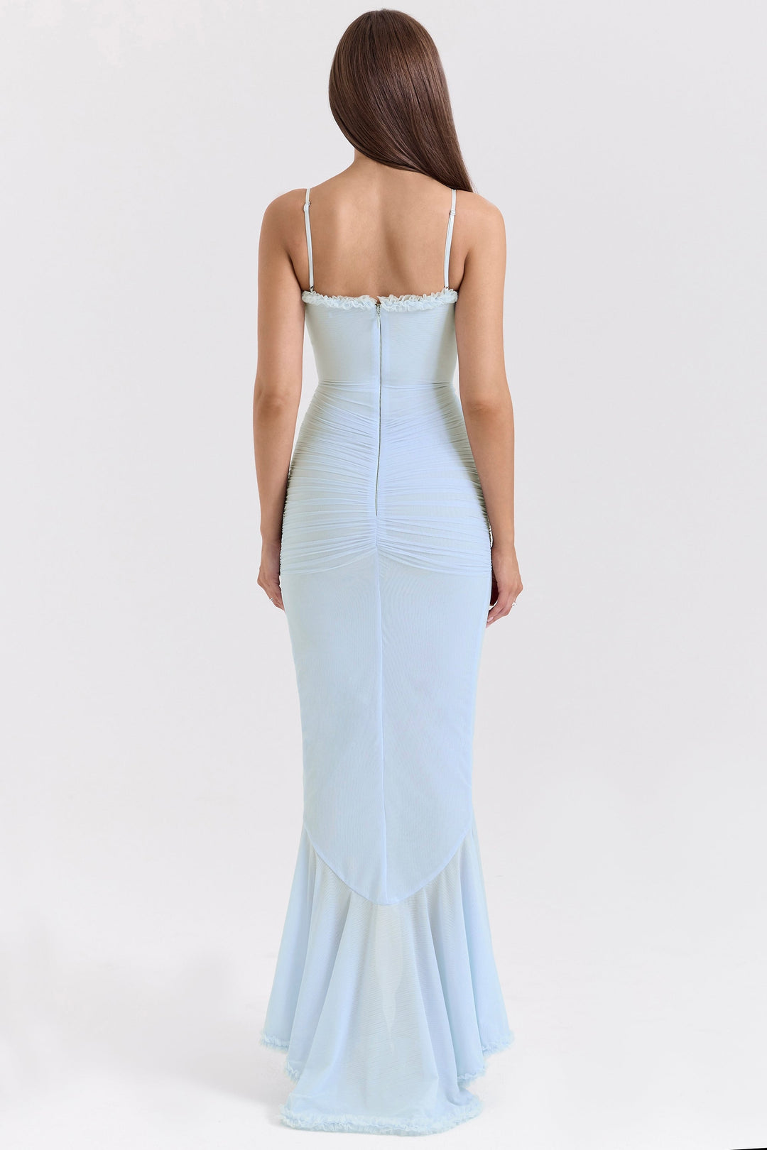 Marisse – Maxikleid aus Rüschen-Netzstoff